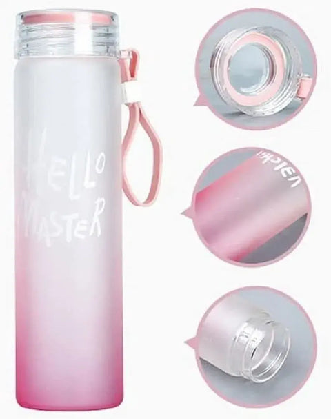 Hello Master Glass Water Bottle for School College Office 480 ml