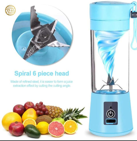Juicer Blender 6 Blades USB Portable 380ml Mini Fruit Bottle Juicer Small Blender