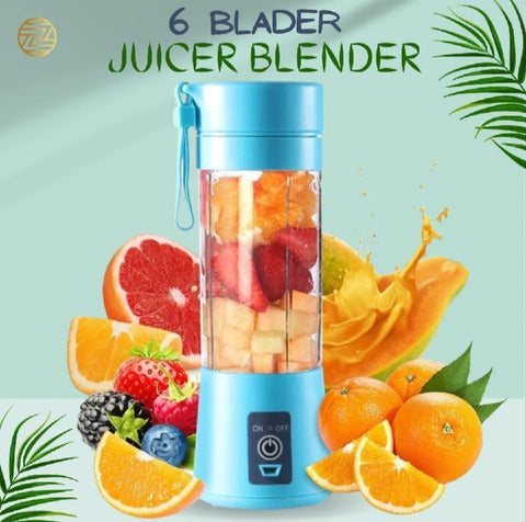 Juicer Blender 6 Blades USB Portable 380ml Mini Fruit Bottle Juicer Small Blender